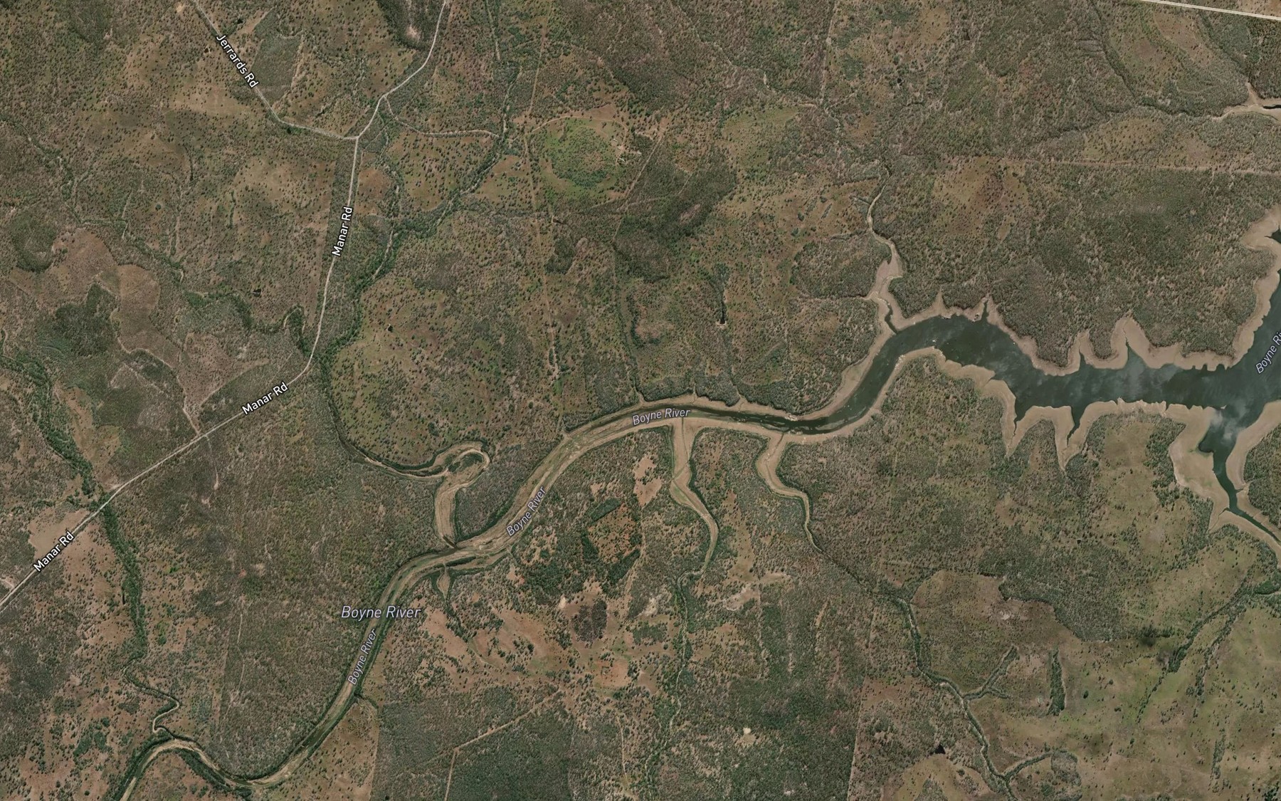 Satellite map of the Five Mile Creek