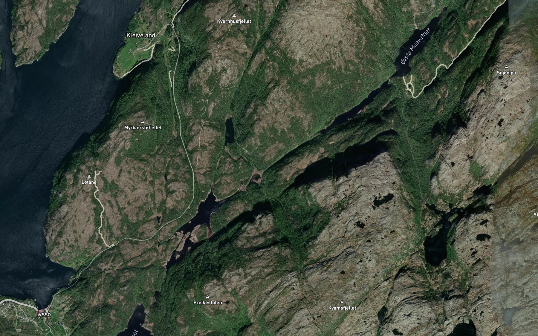Satellite map of the Vaulelvi