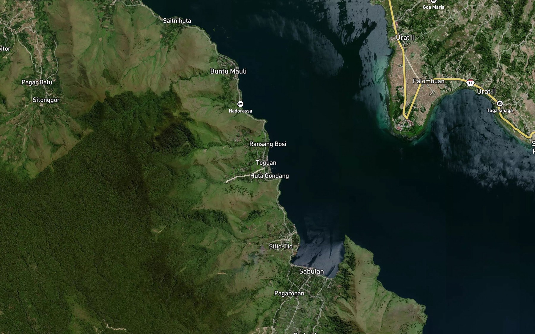 Satellite map of the Binanga Sigumbung