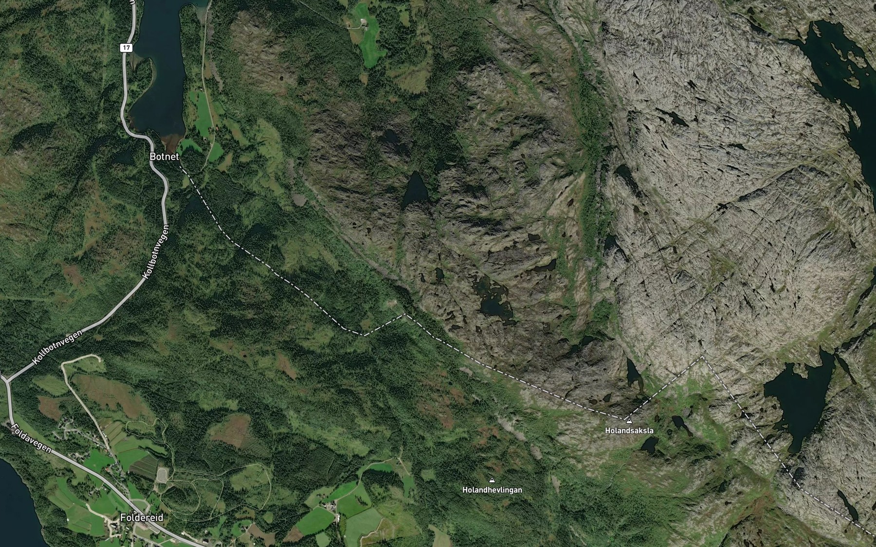 Satellite map of the Holmvatnet