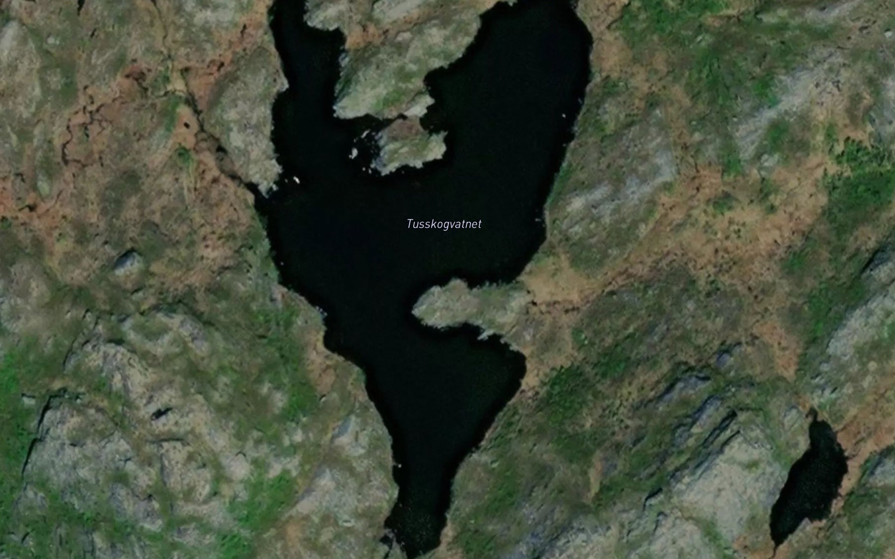 Satellite map of the Tusskogvatnet