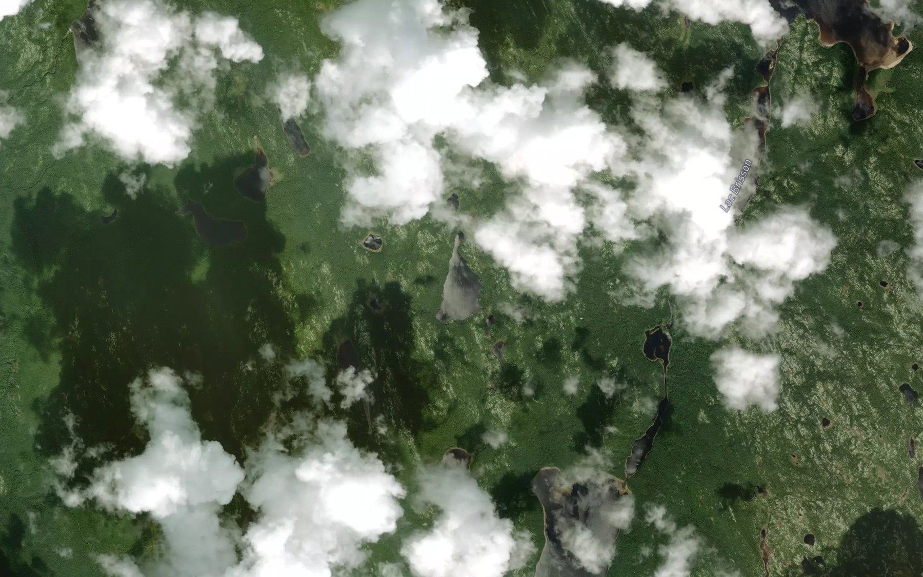 Satellite map of the Lac Ginier