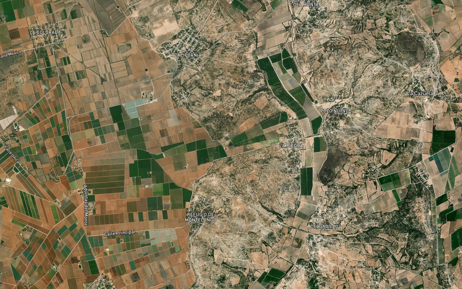 Satellite map of the El Numero