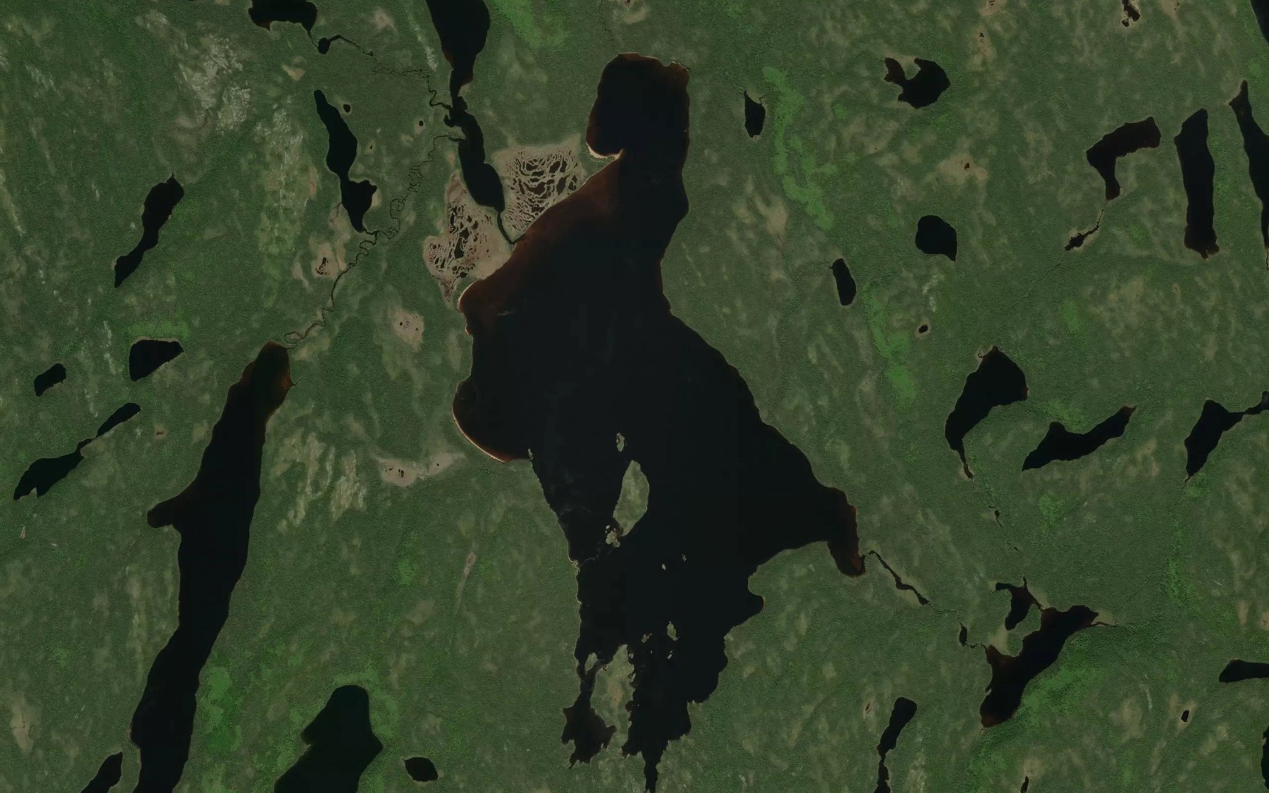 Satellite map of the Lac Rouvel
