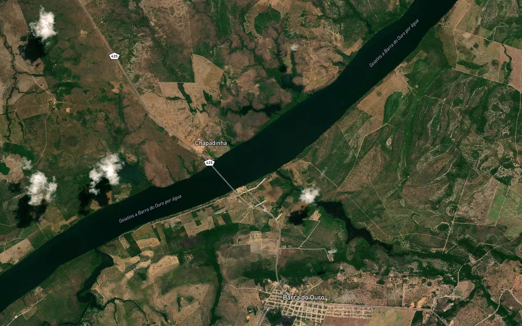 Satellite map of the Ribeirao Salobro