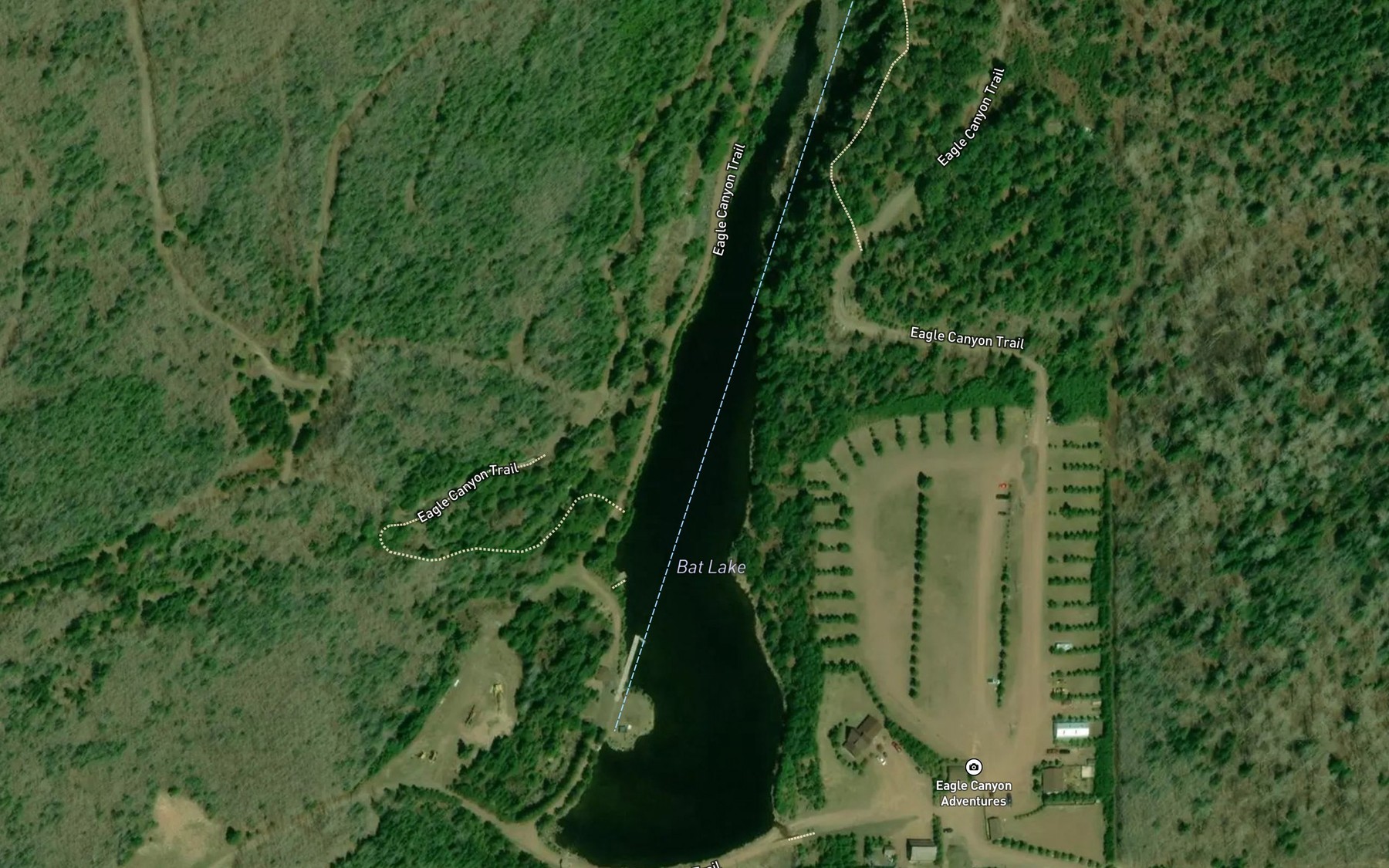 Satellite map of the Bat Lake