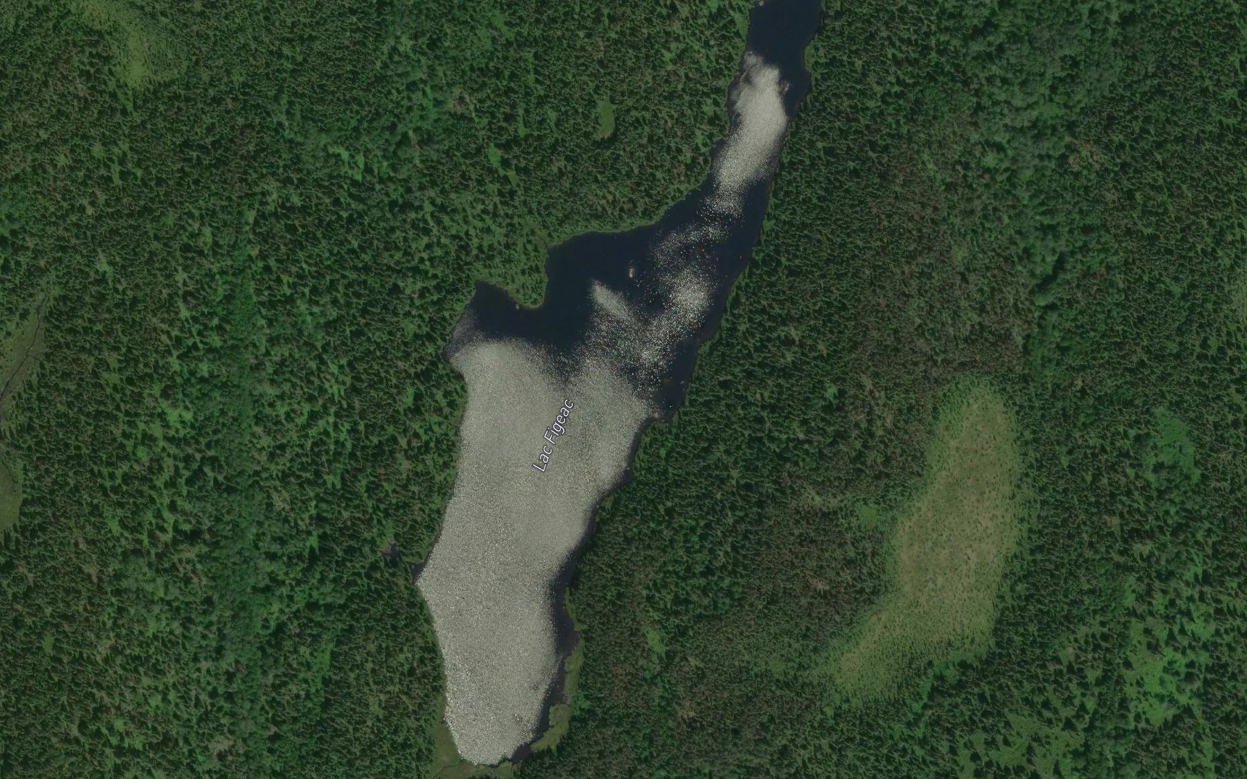 Satellite map of the Lac Figeac
