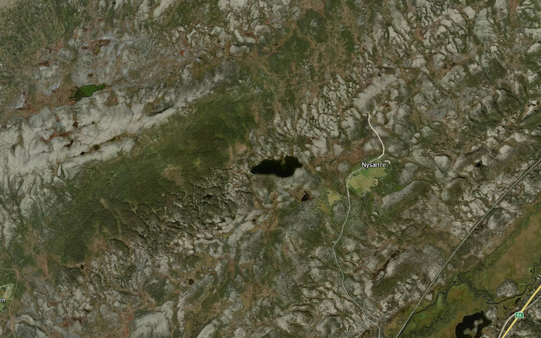 Satellite map of the Langtjern