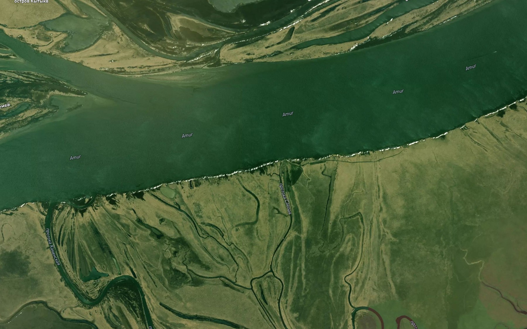 Satellite map of the Protoka Slepaya