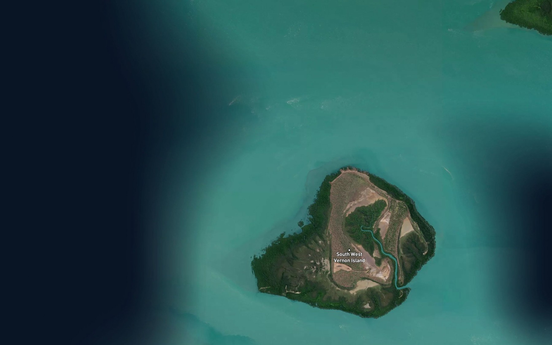 Satellite map of the Henry Ellis Reef