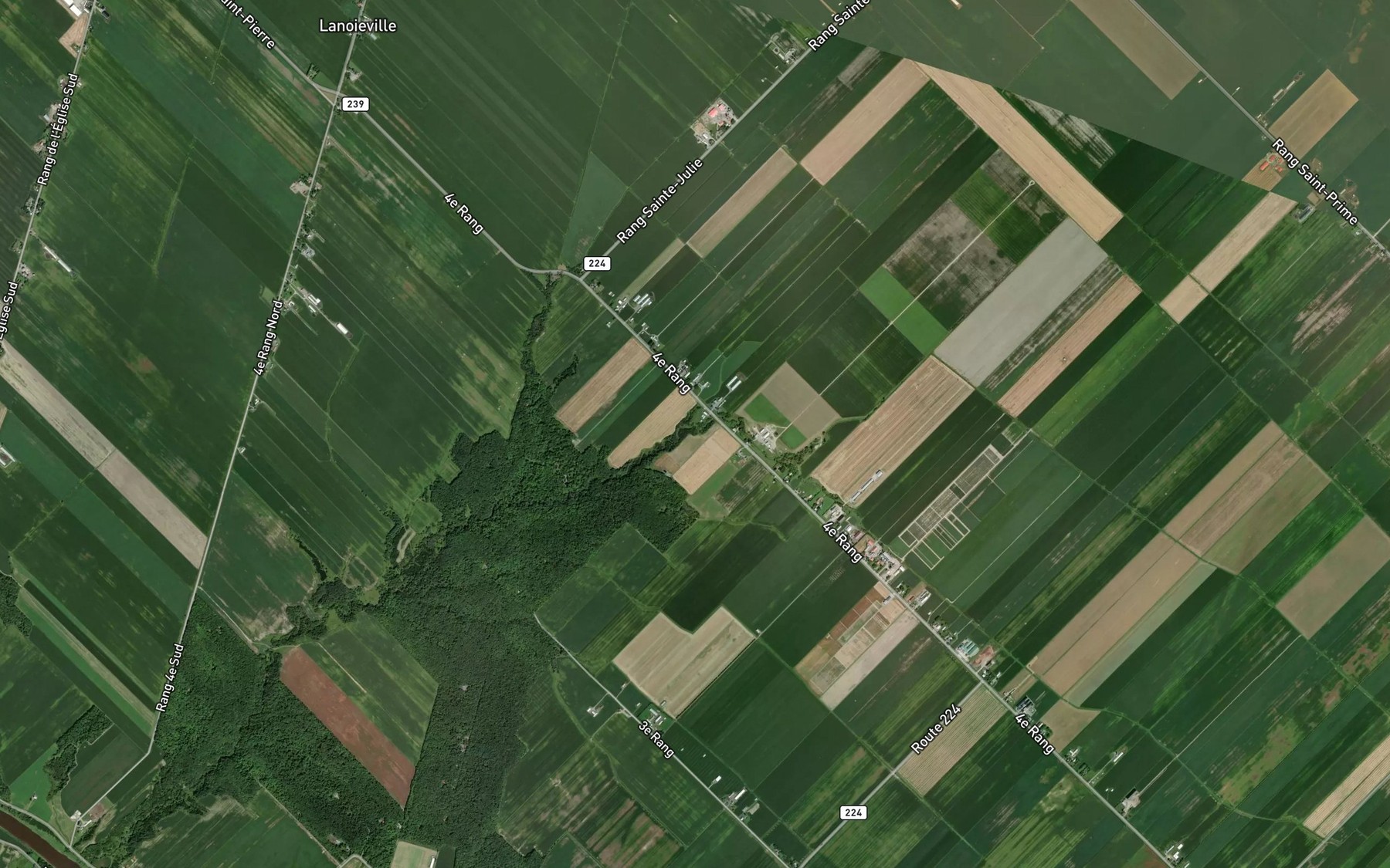 Satellite map of the Ruisseau Brodeur