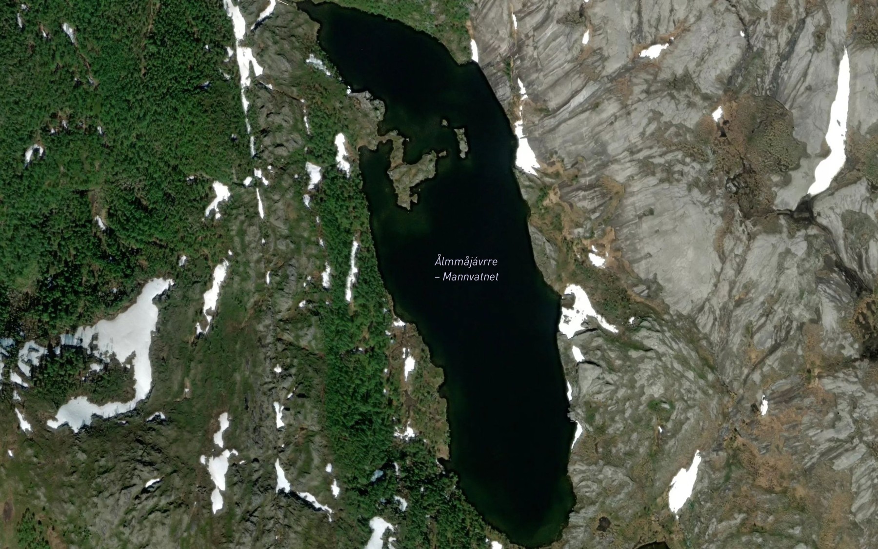 Satellite map of the Almmajavrre