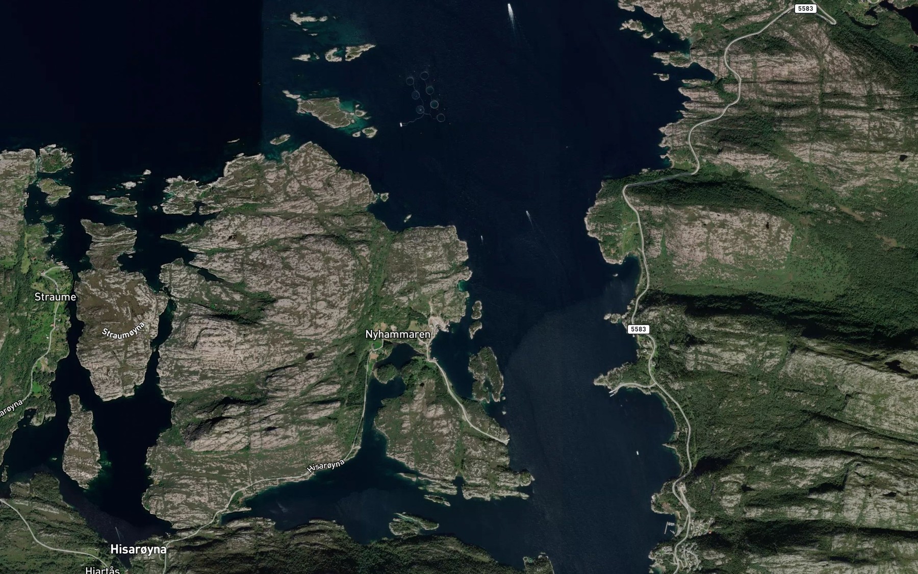 Satellite map of the Fibrevika