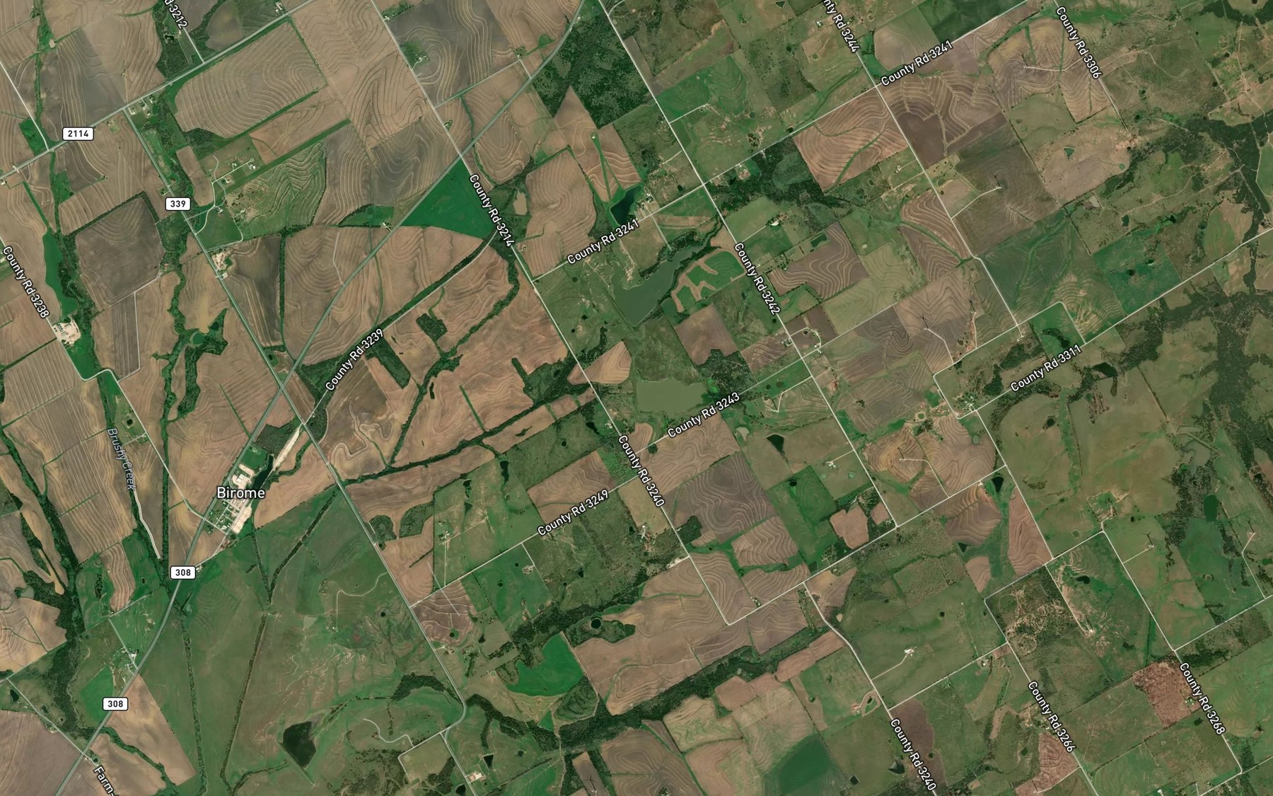 Satellite map of the Soil Conservation Service Site 1 Reservoir