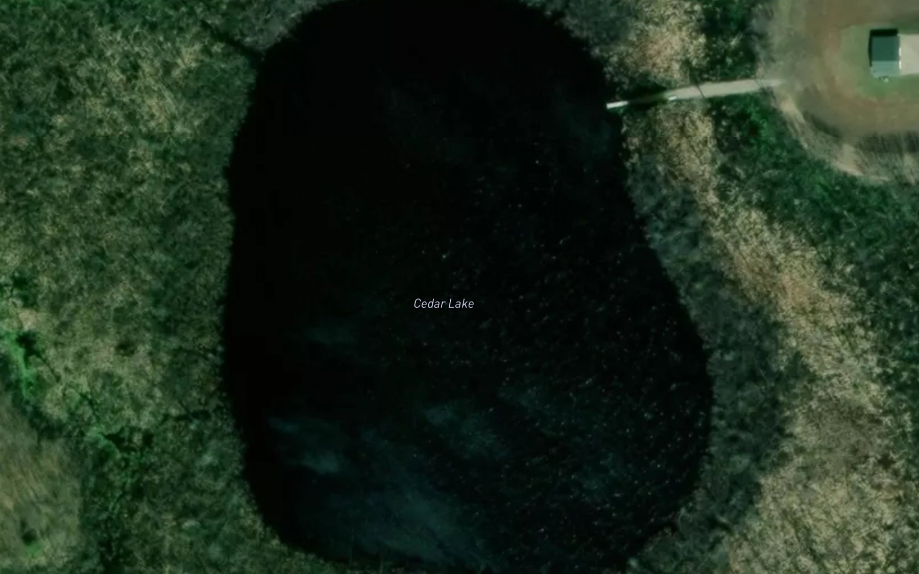 Satellite map of the Cedar Lake