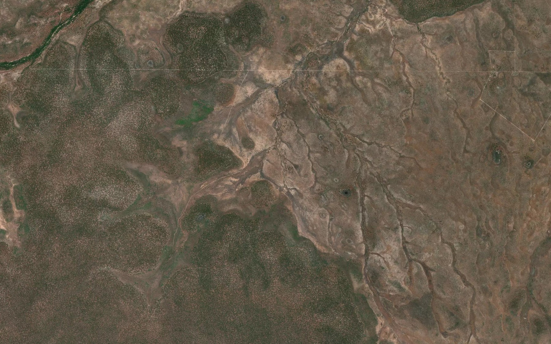 Satellite map of the O'Brien Creek