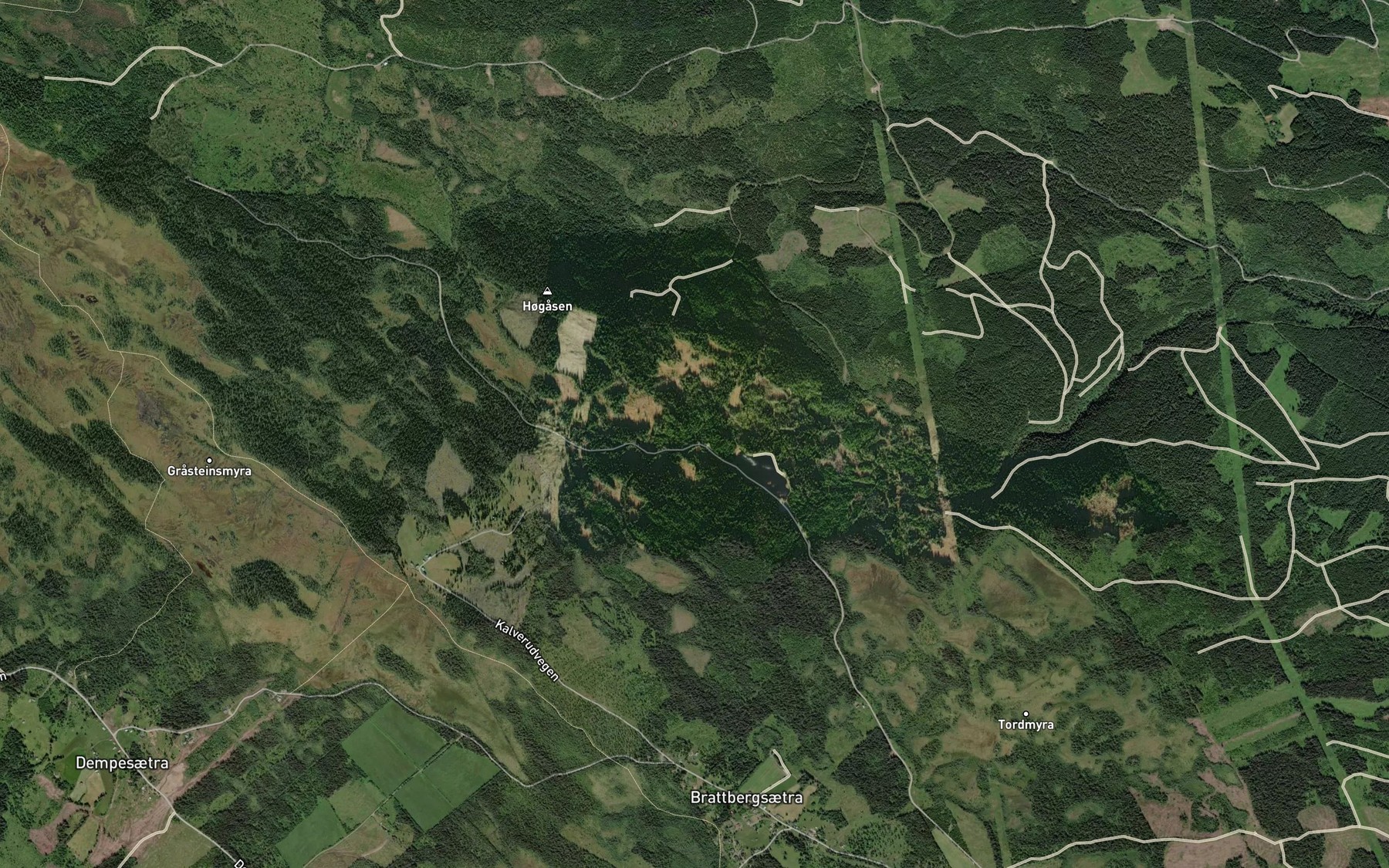 Satellite map of the Bjornaa