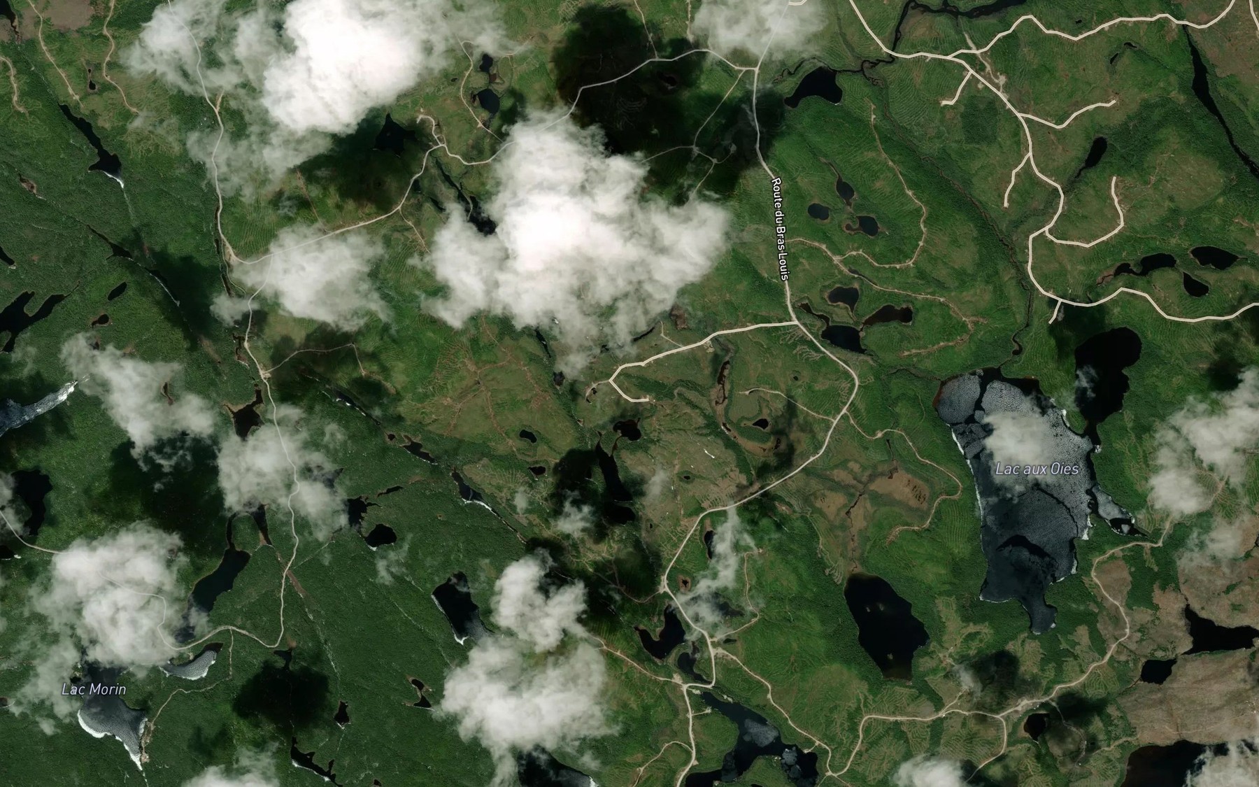 Satellite map of the Lac du Croc
