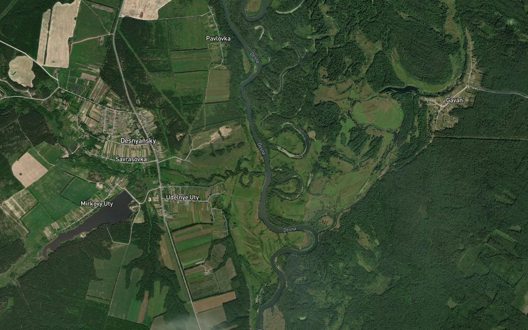Satellite map of the Utyanka