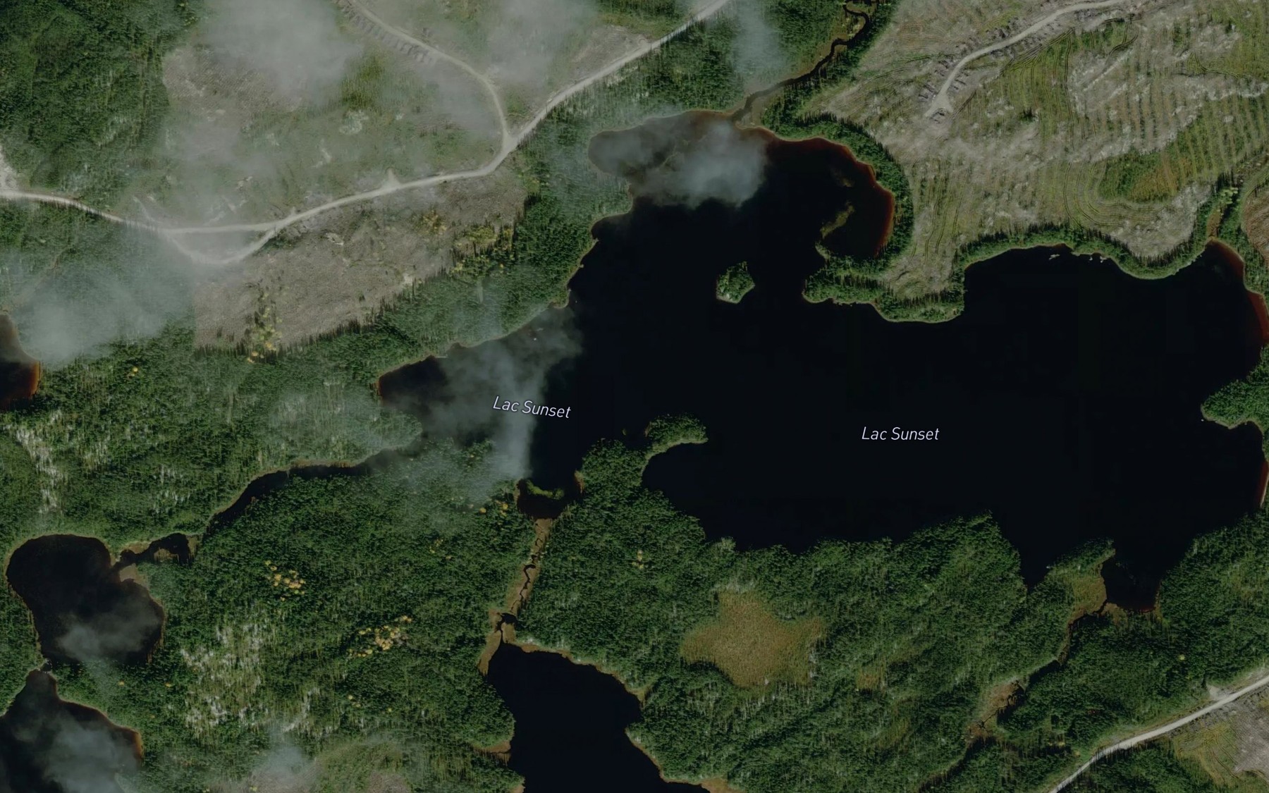 Satellite map of the Lac Sunset