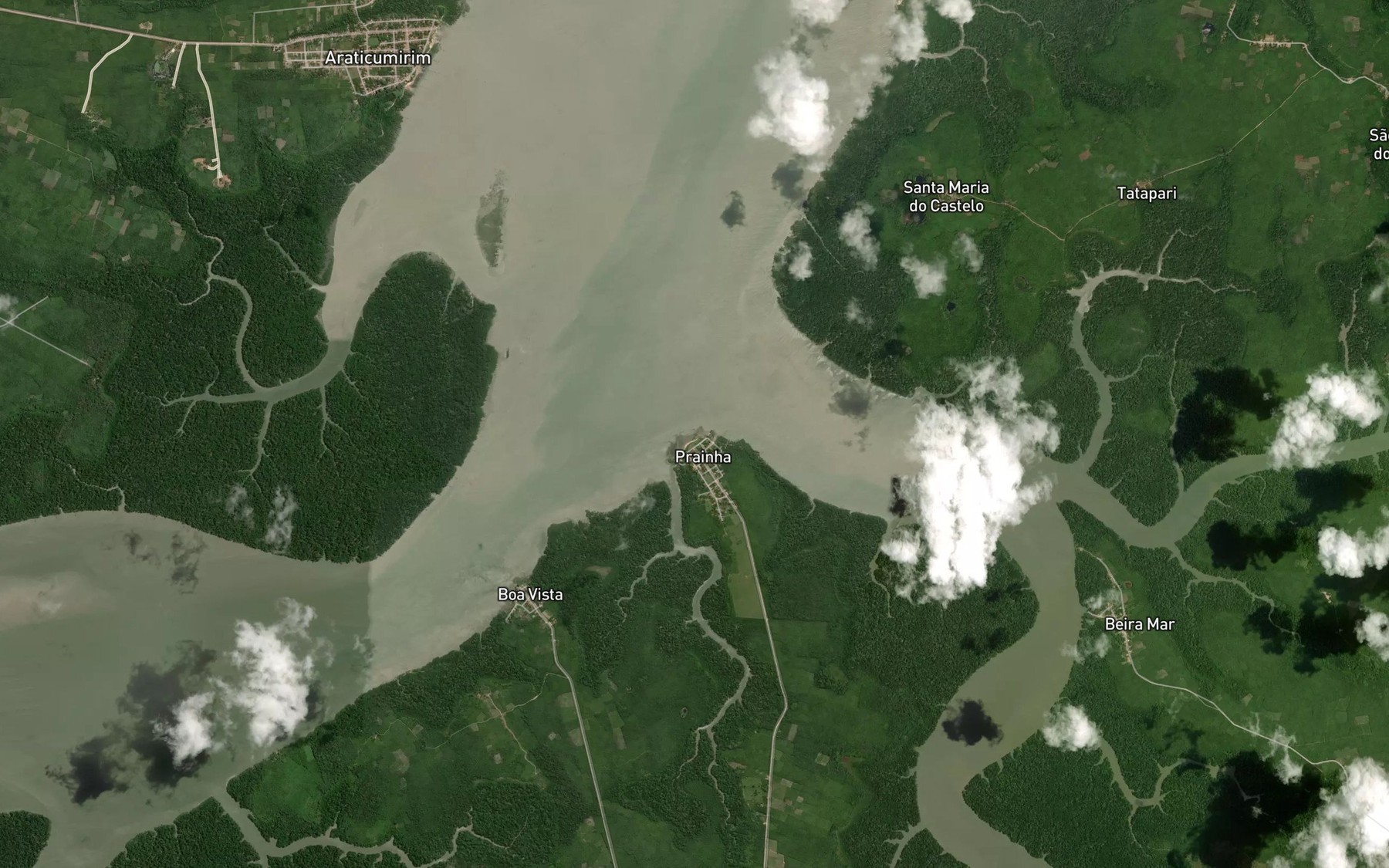 Satellite map of the Rio Cuinarana