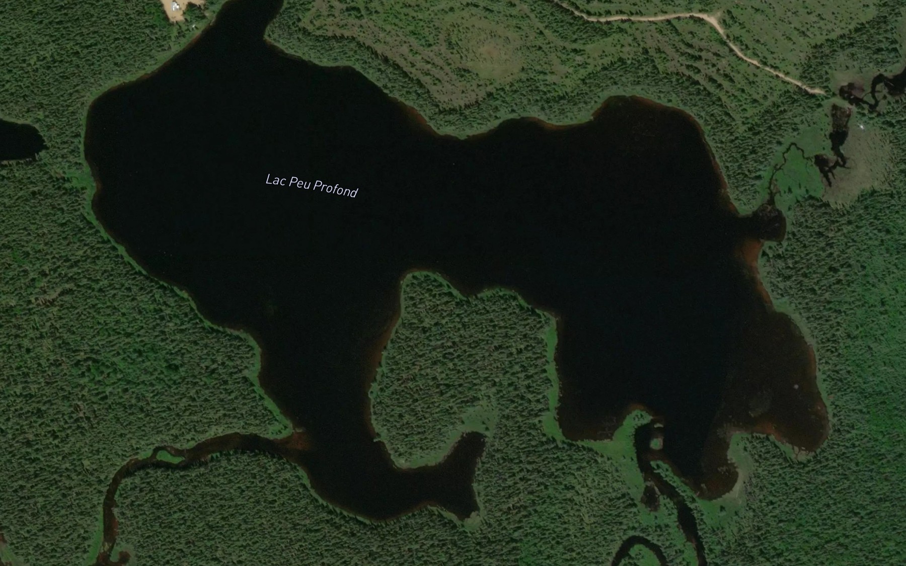 Satellite map of the Lac Peu Profond