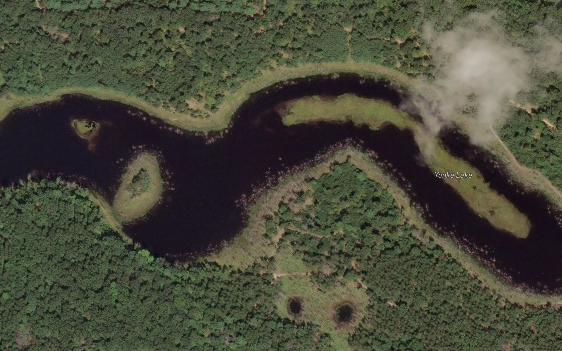 Satellite map of the Yonke Lake