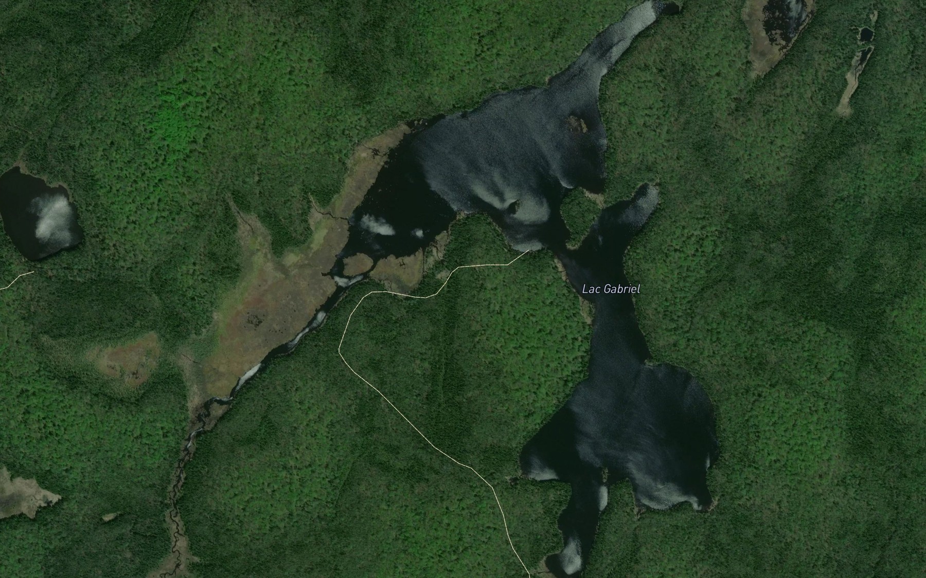 Satellite map of the Lac Gabriel