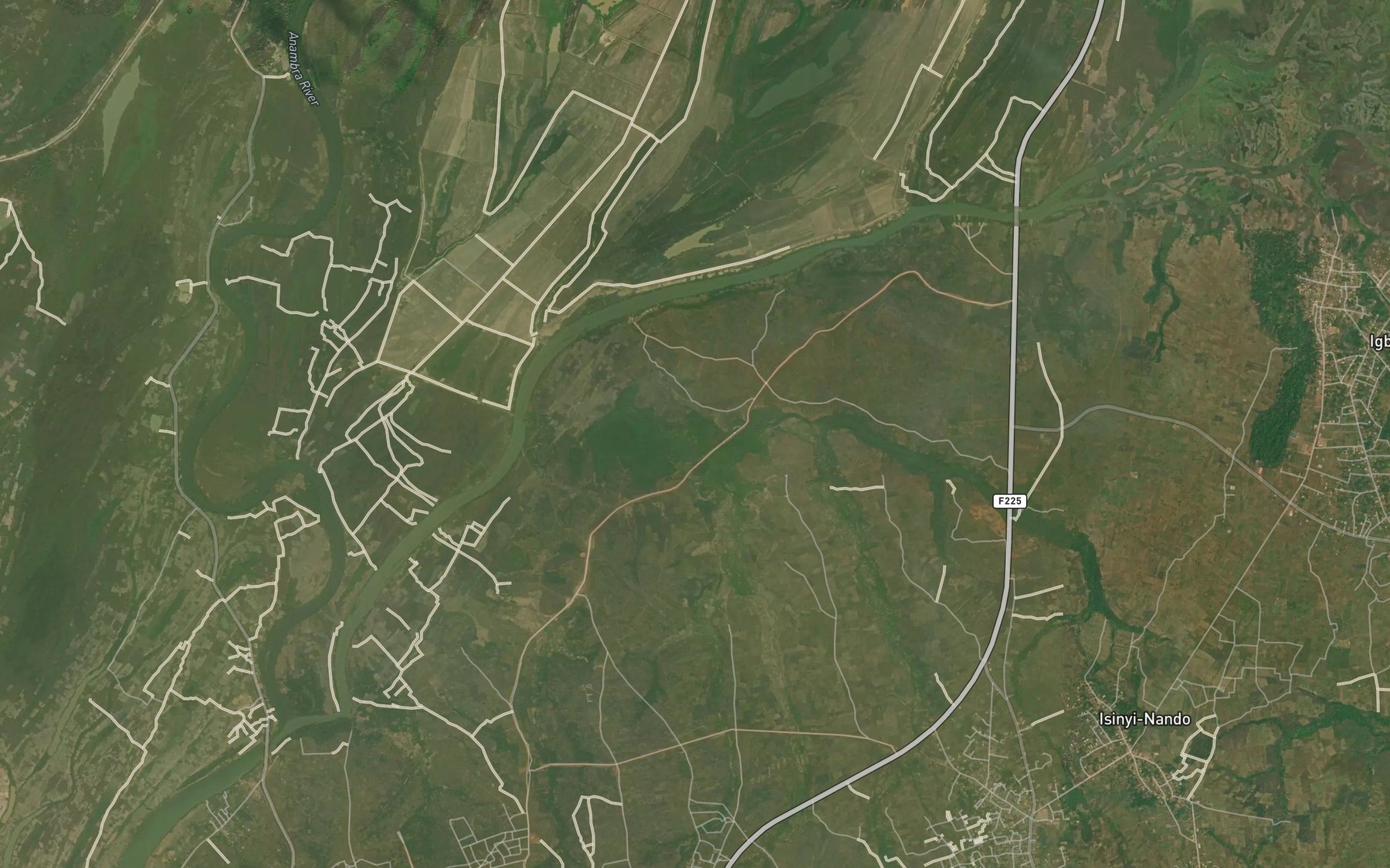 Satellite map of the Ochichi River