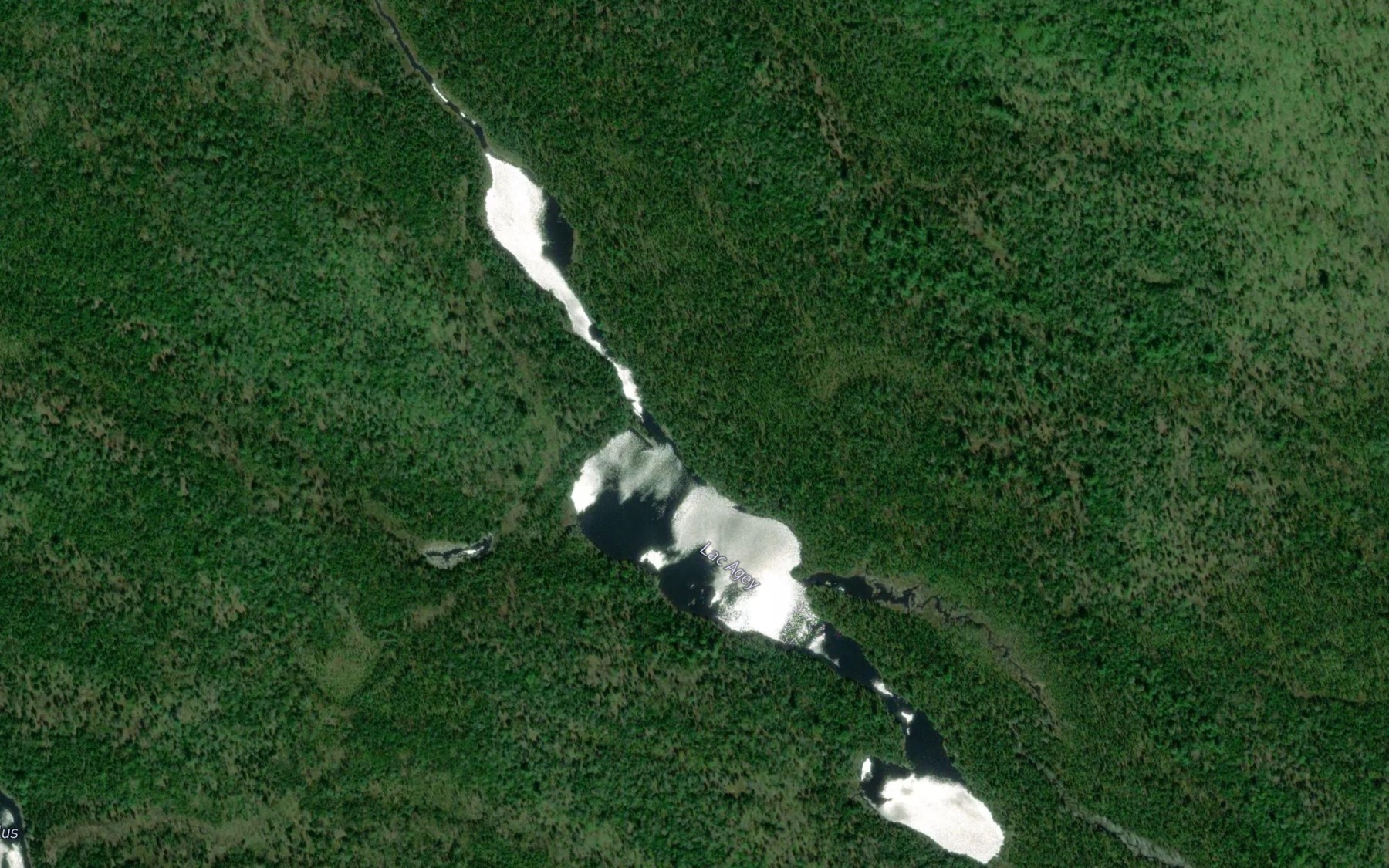 Satellite map of the Lac Agey