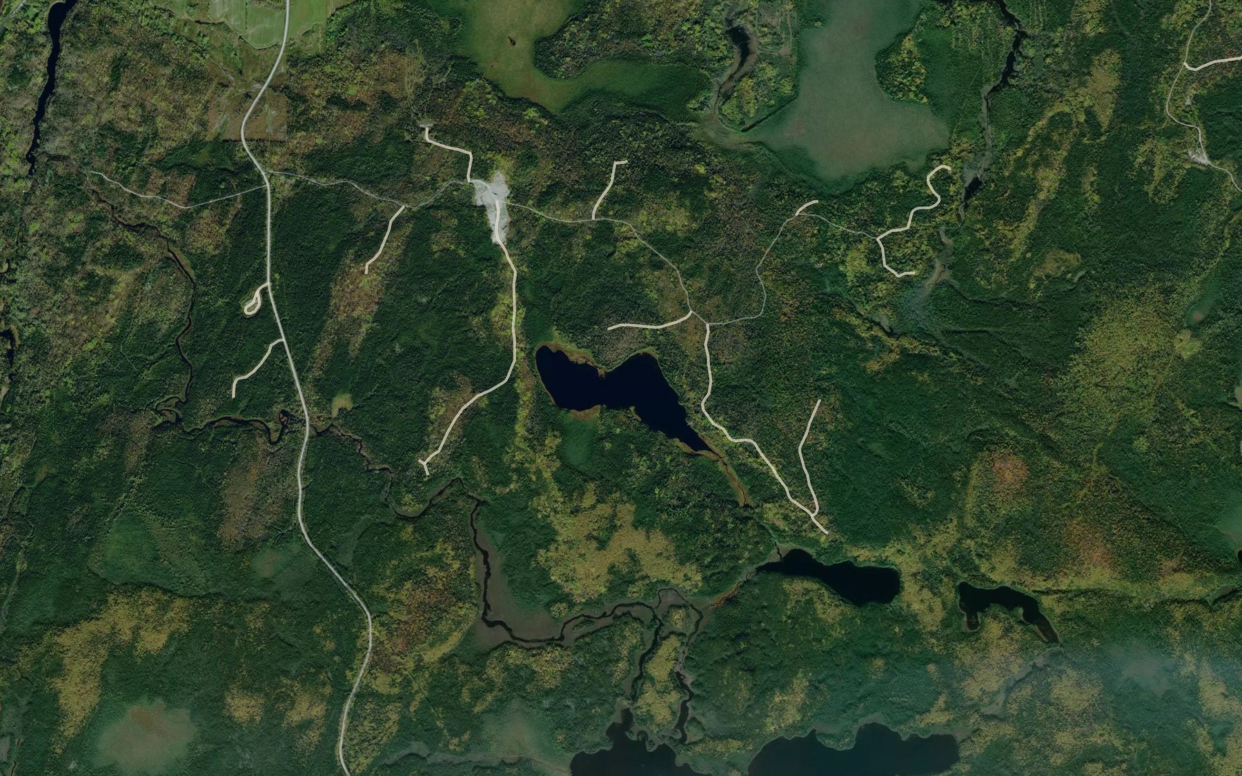 Satellite map of the Lac Therien