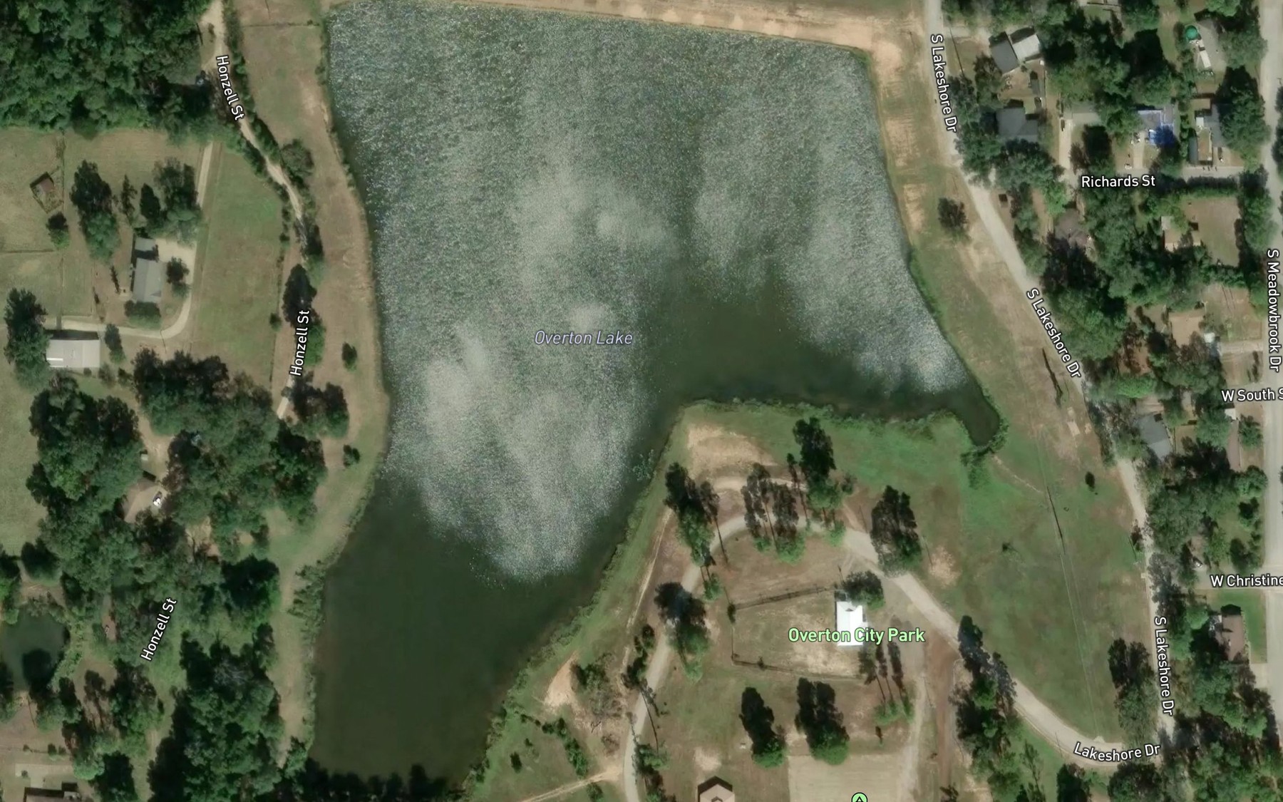 Satellite map of the North Overton Lake