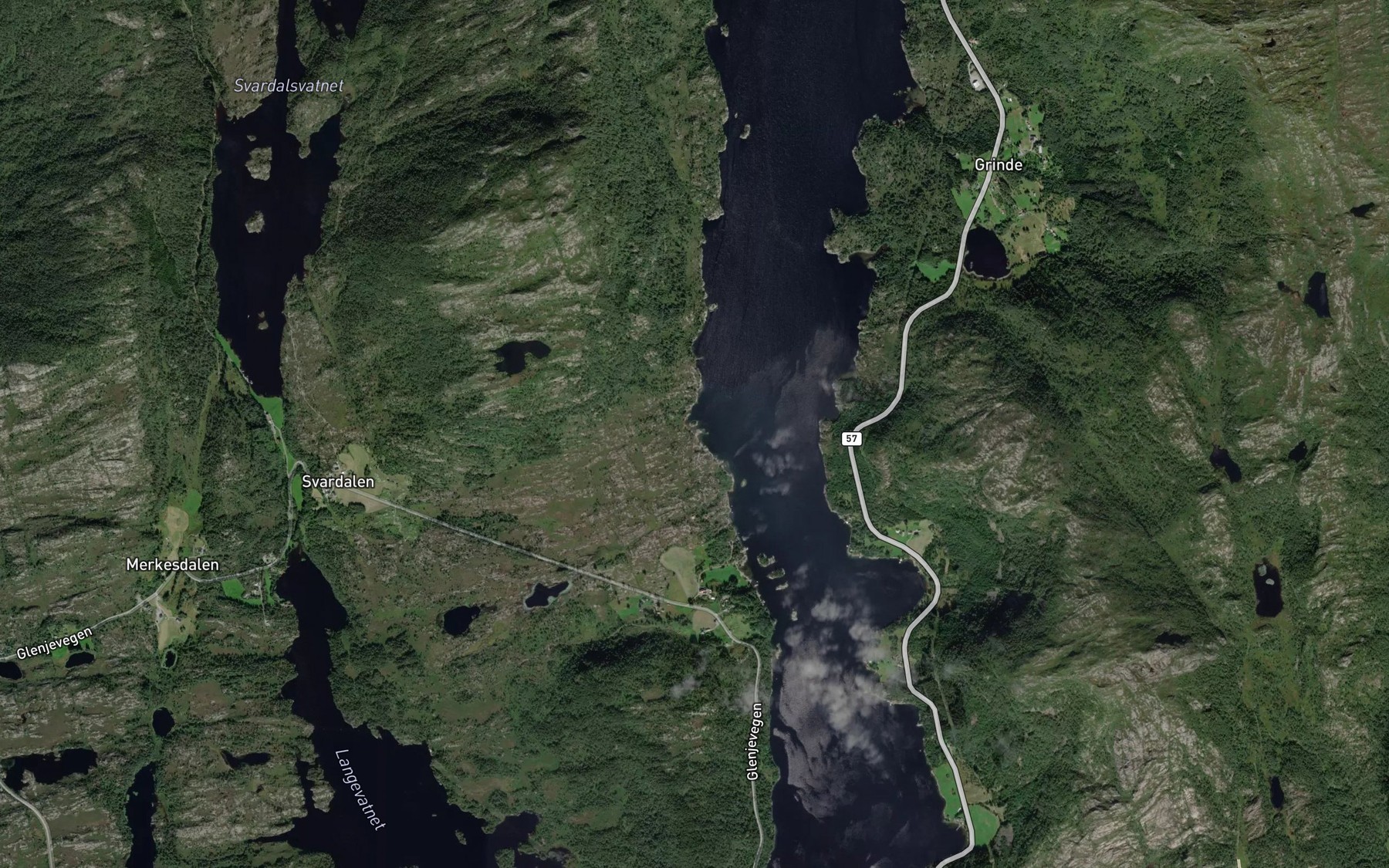 Satellite map of the Skjelevika