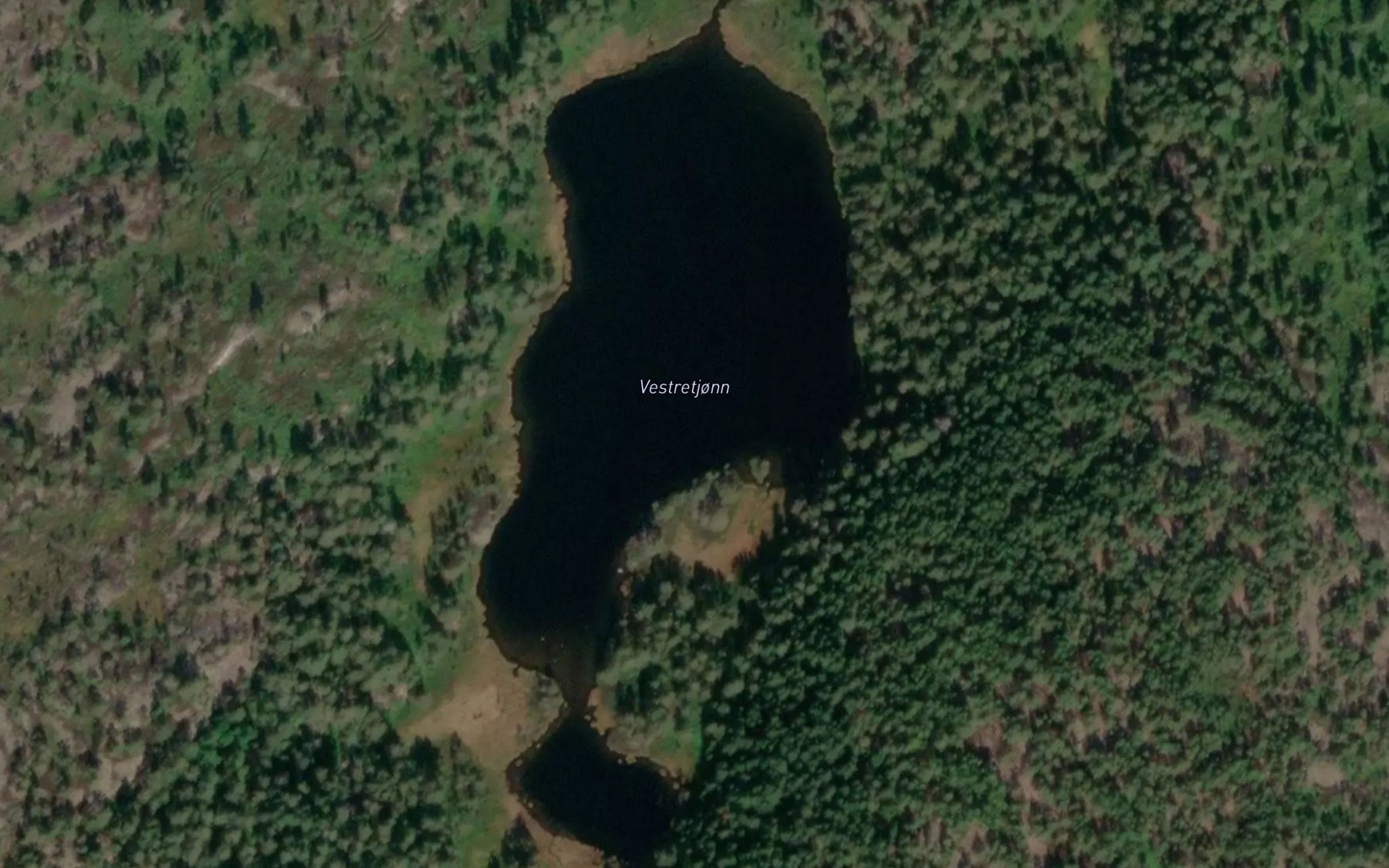 Satellite map of the Vestretjonn