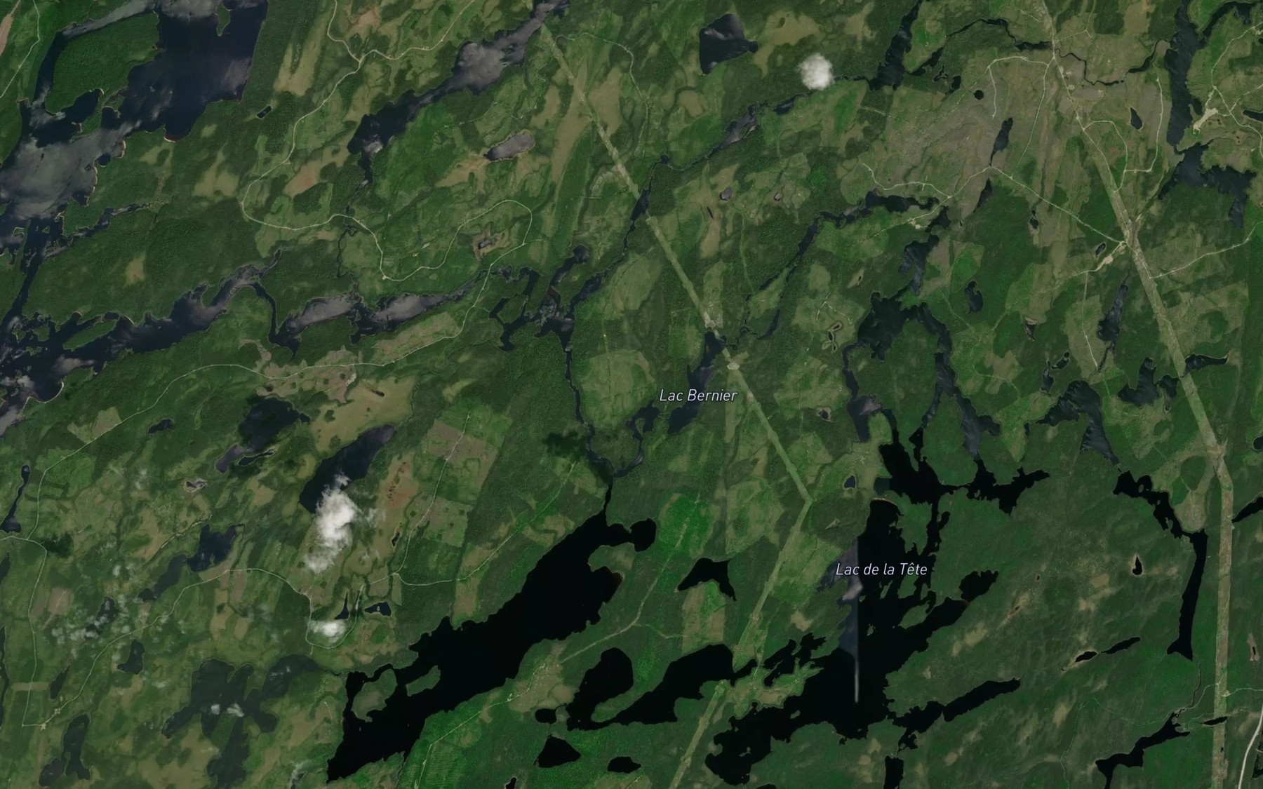 Satellite map of the Lac Bernier
