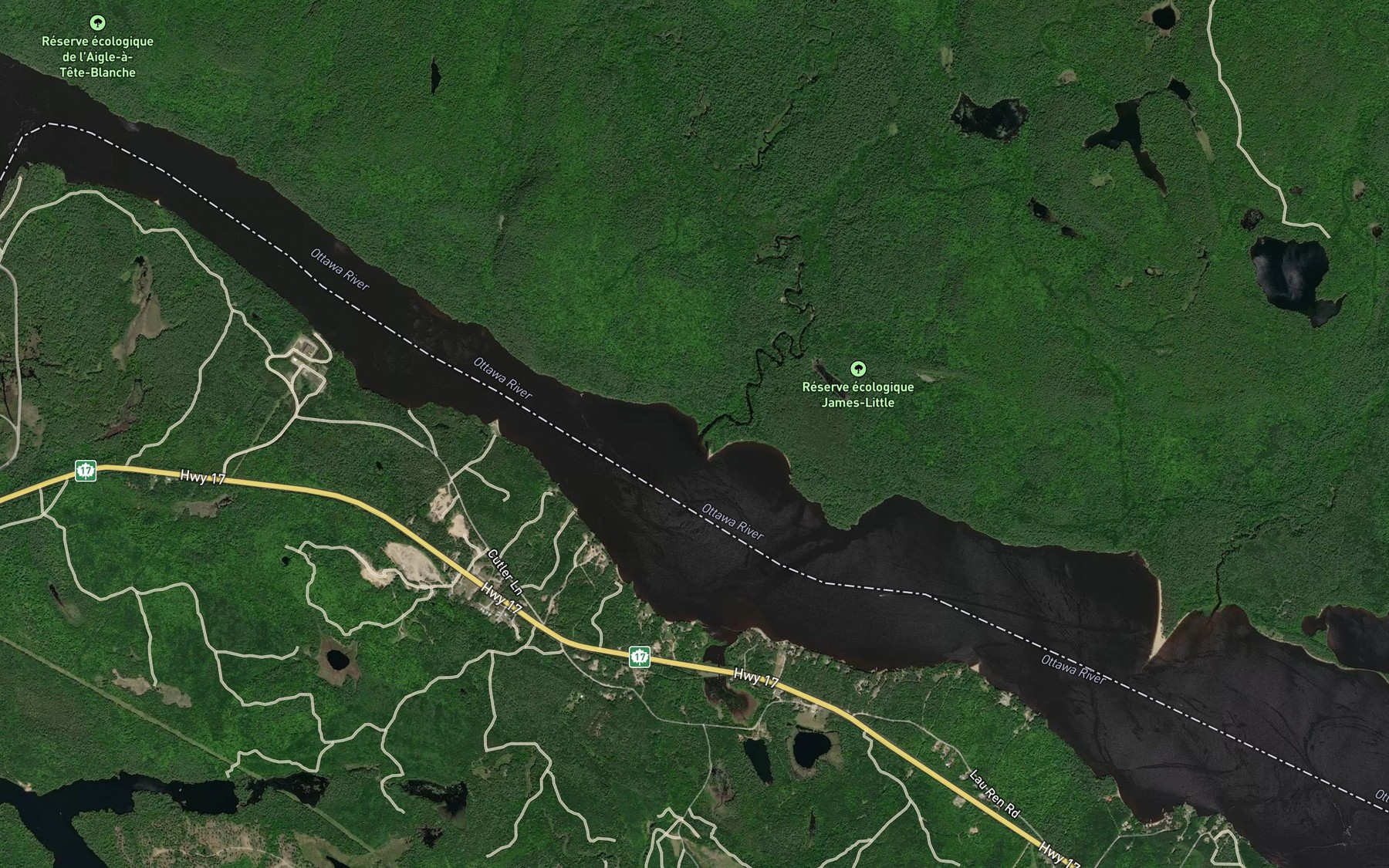 Satellite map of the Riviere Saint-Cyr