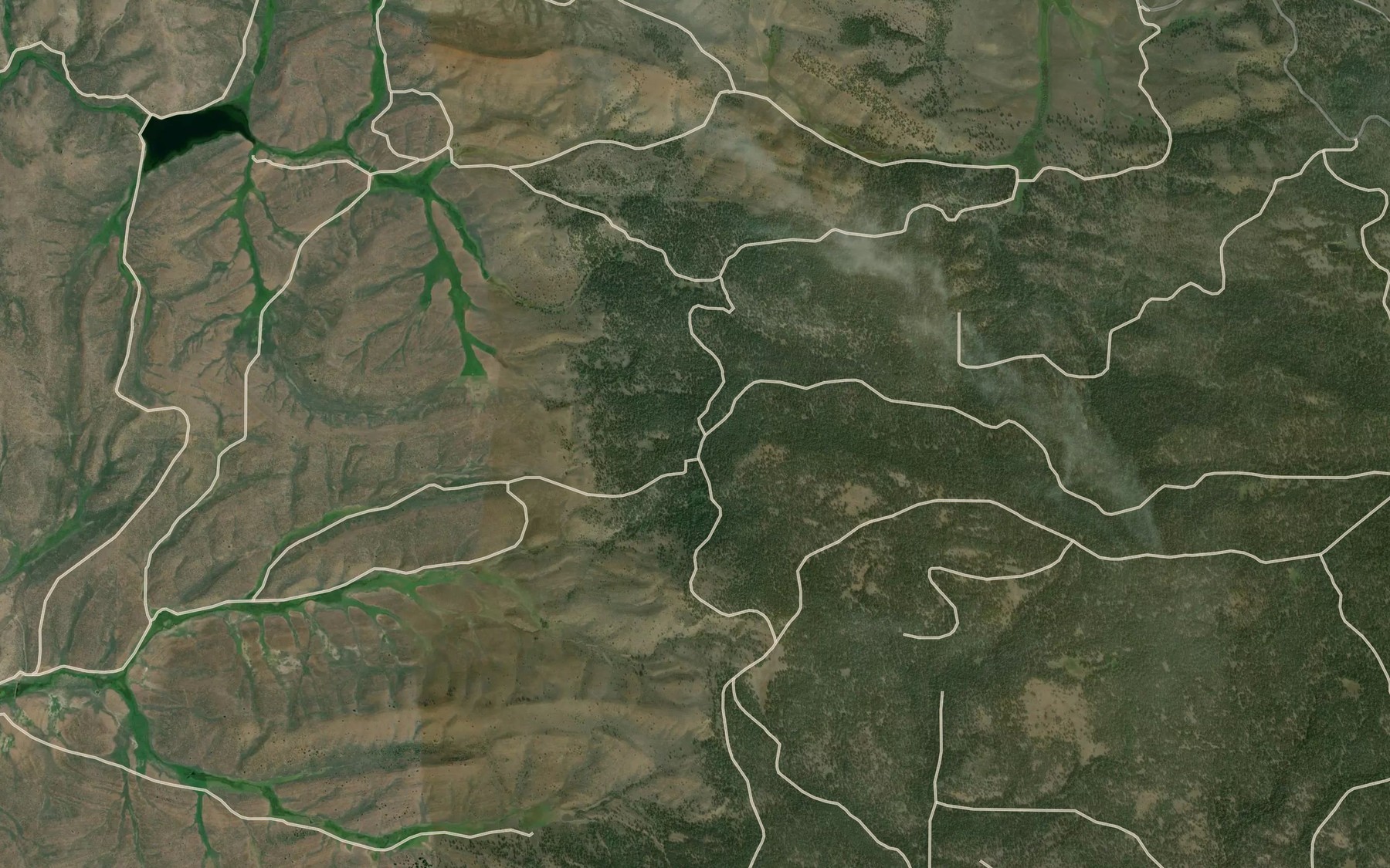 Satellite map of the Pond Spring