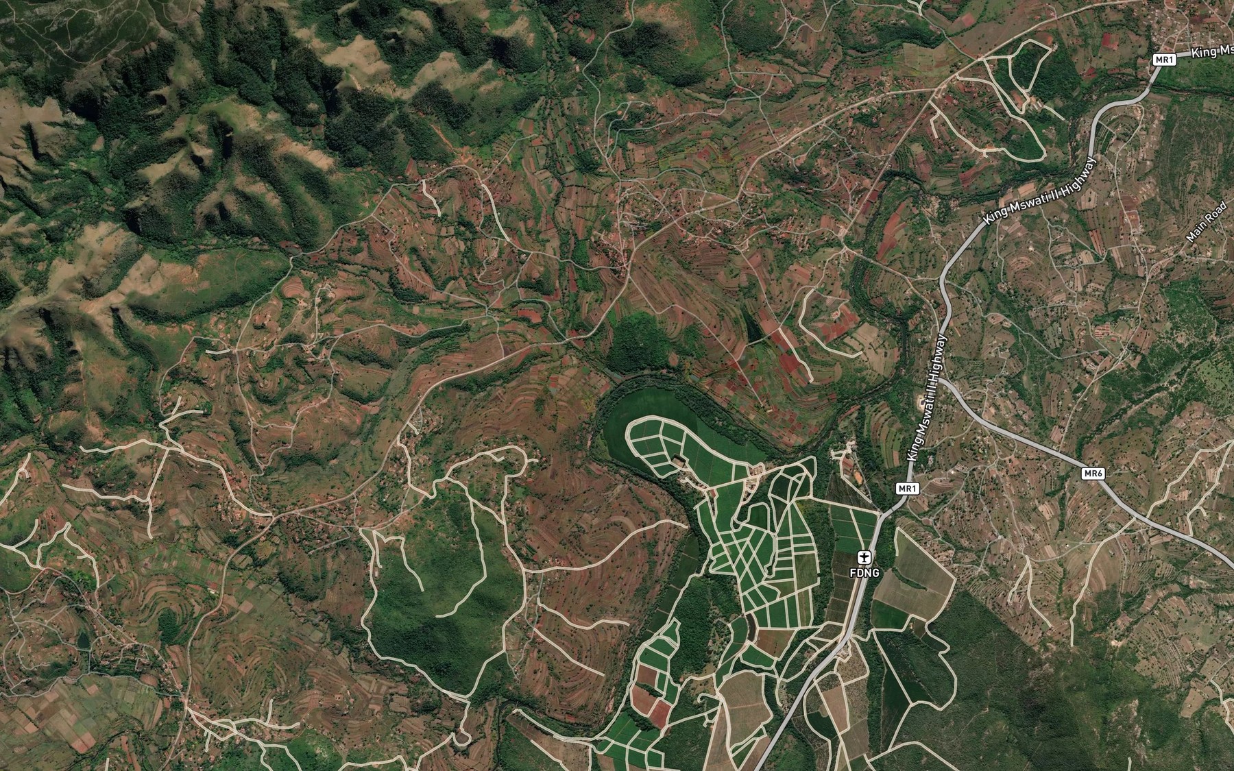 Satellite map of the Mgubadhla