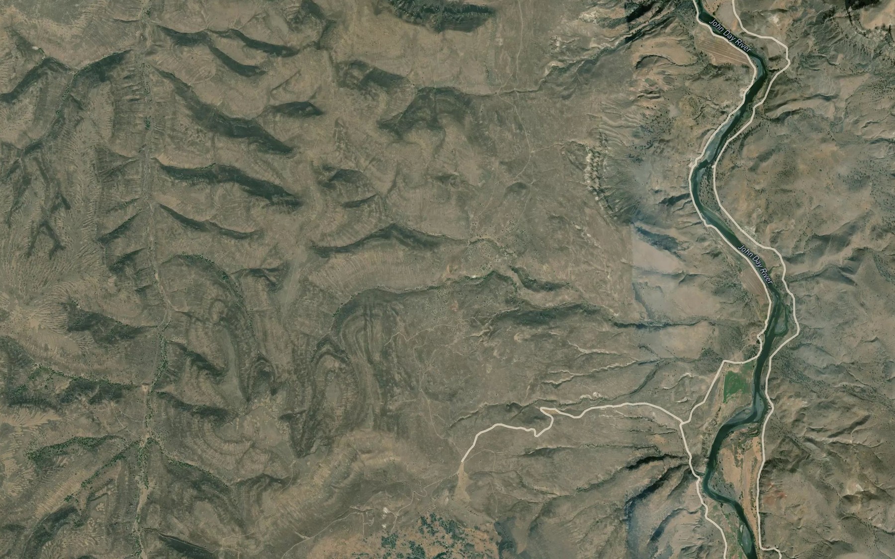 Satellite map of the Rattlesnake Spring