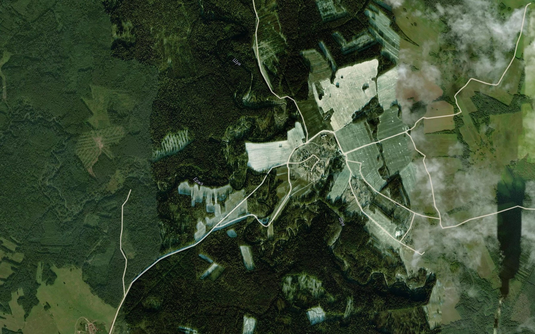 Satellite map of the Yerzha