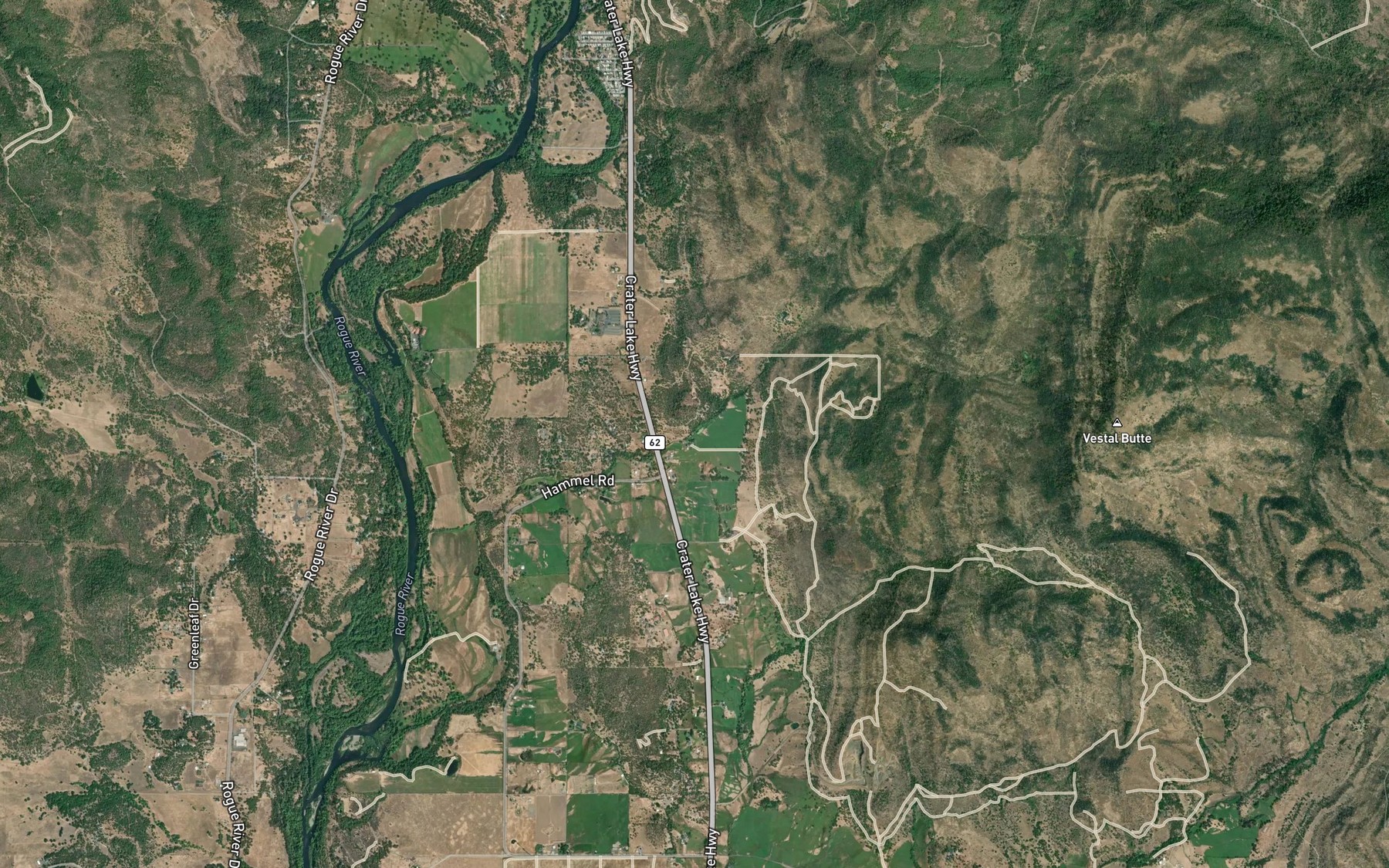 Satellite map of the Robinson Reservoir