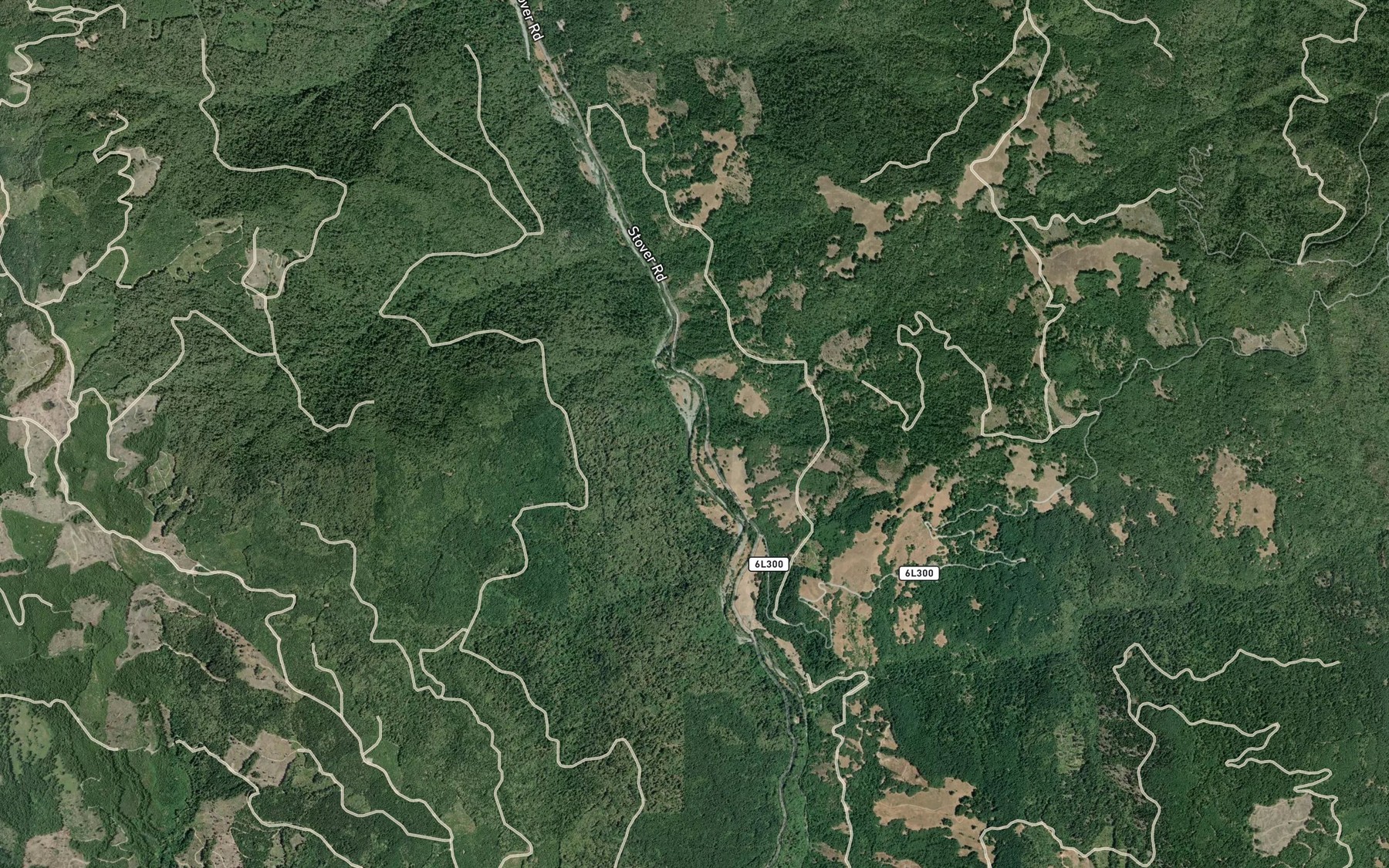 Satellite map of the Moon Creek