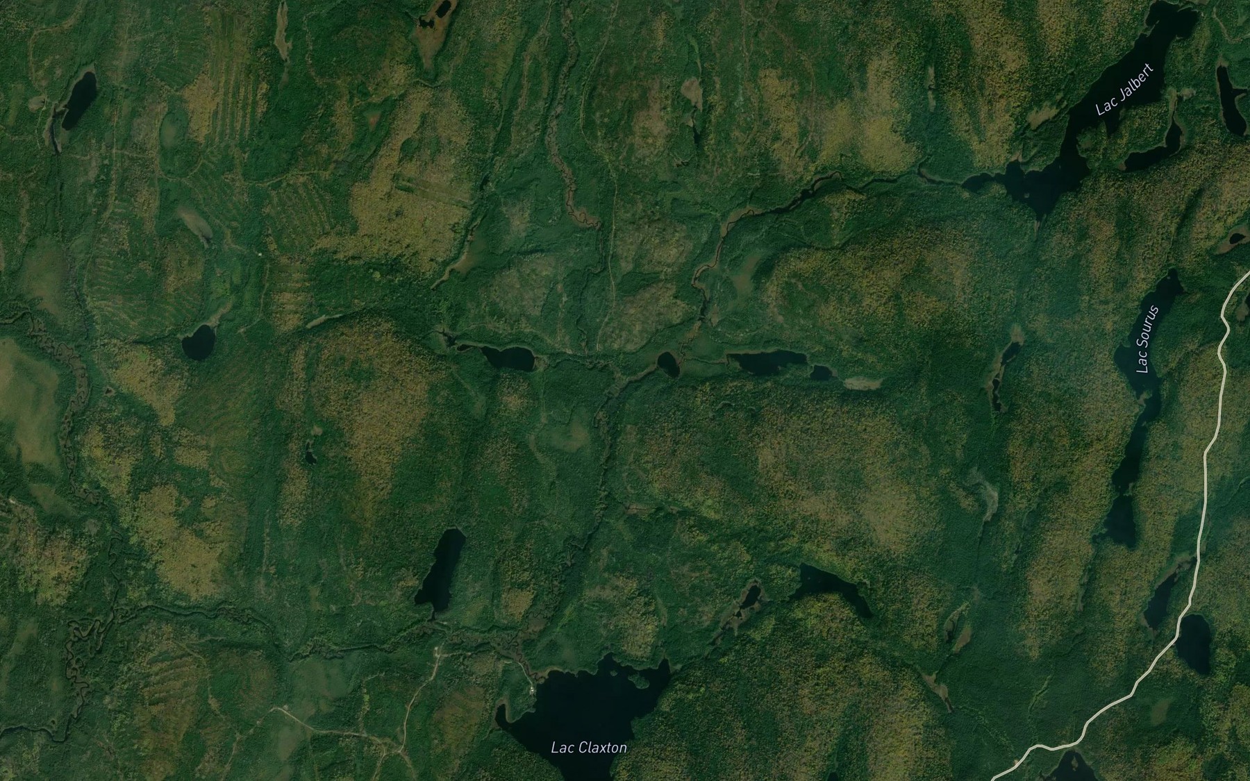Satellite map of the Ruisseau Jalbert