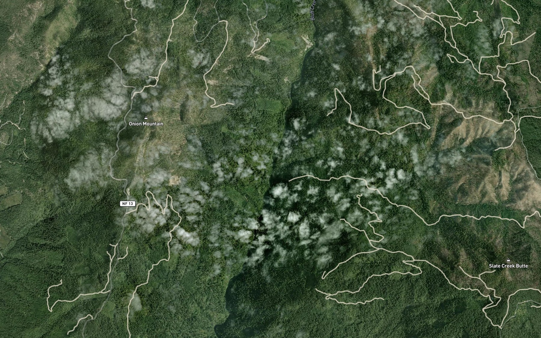 Satellite map of the Fish Creek