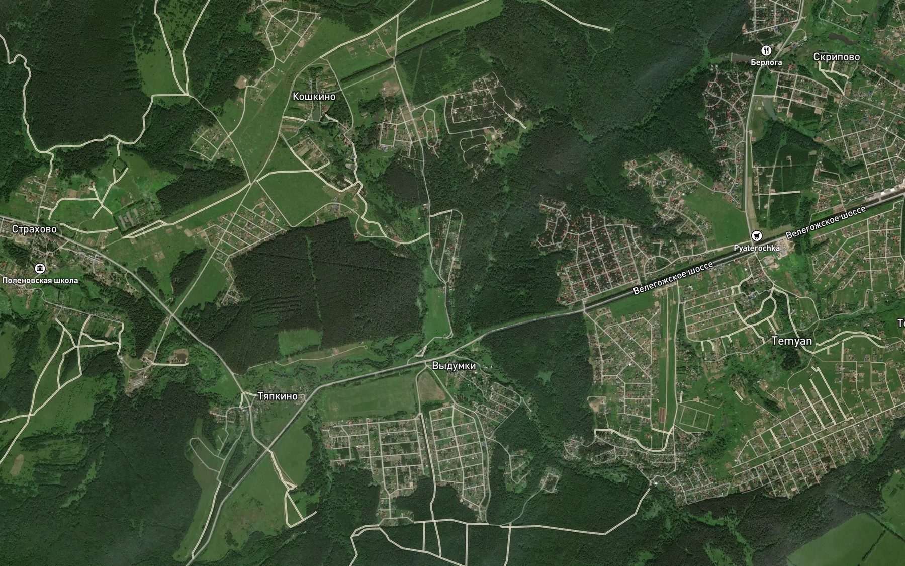 Satellite map of the Lebosnya