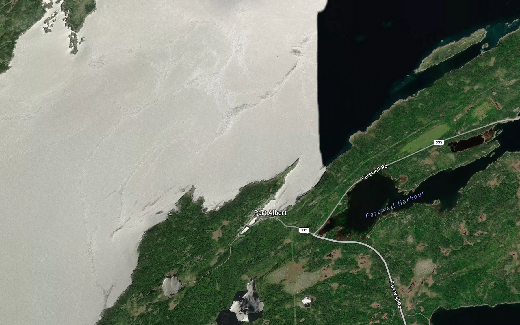 Satellite map of the Little Beaver Cove