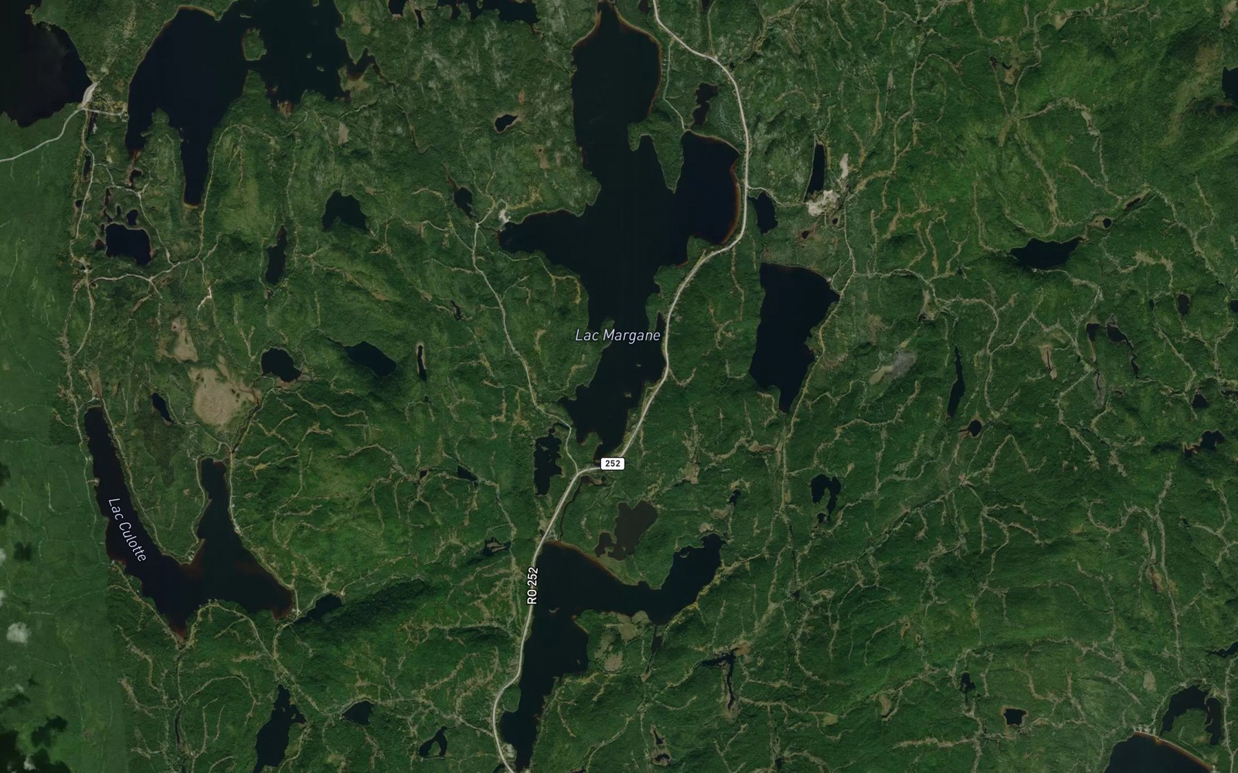 Satellite map of the Lac Margane