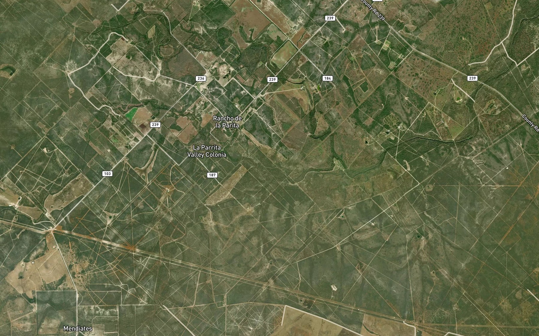 Satellite map of the Gato Creek