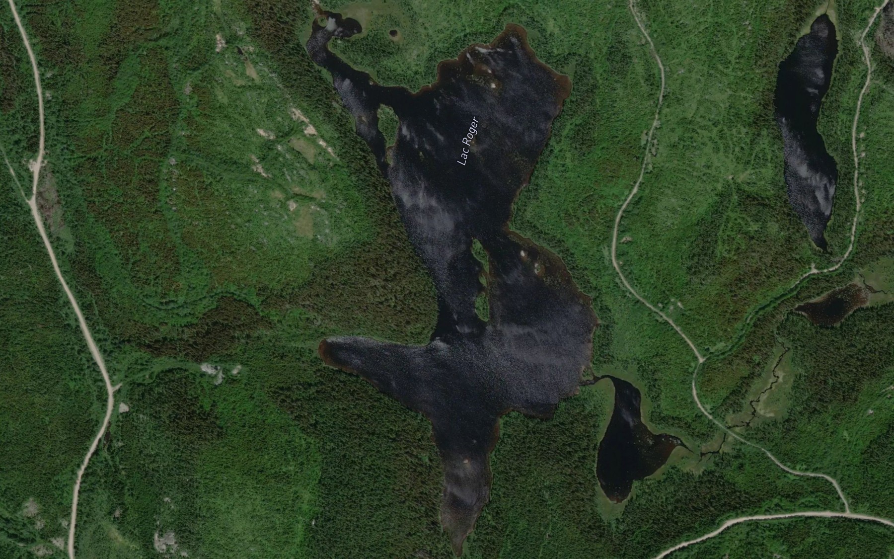 Satellite map of the Lac Roger