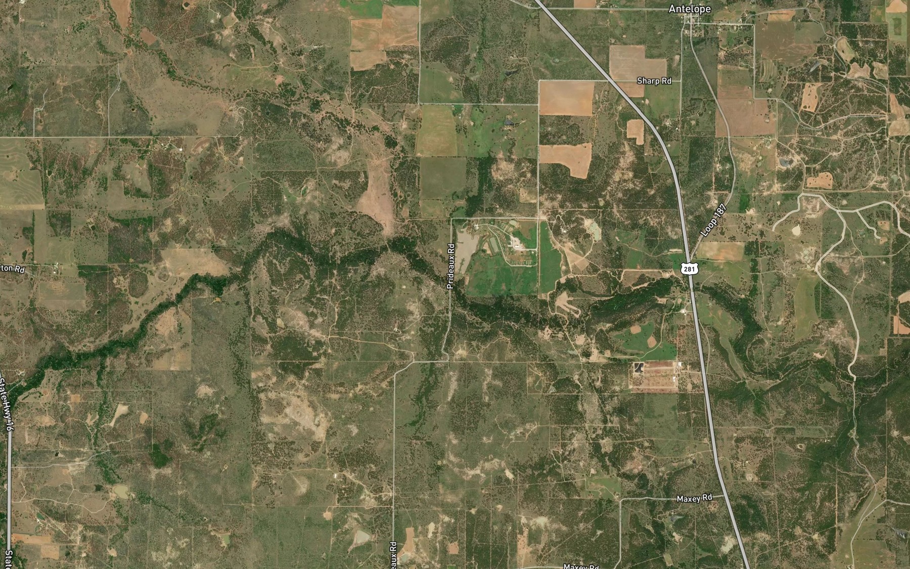 Satellite map of the Sailor Creek